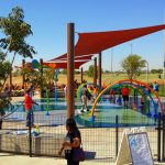 There are lots of ways to get wet at the Friendship Park splash pad