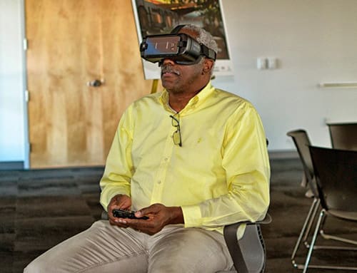 Man in VR headset